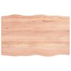 vidaXL Dessus de table bois massif trait&eacute; bordure assortie