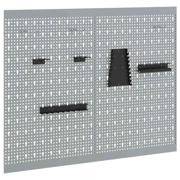 vidaXL Banc de rangement 2 pcs Gris 100 x 1 x 80 cm