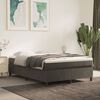 vidaXL Sommier &agrave; lattes de lit et matelas Gris fonc&eacute; 140x190cm Velours