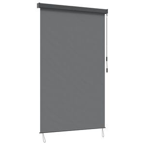 vidaXL Store enrouleur Gris clair 120 x 250 cm Tissu et Aluminium