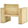 vidaXL Salon de jardin 3 pcs avec coussins bois de pin impr&eacute;gn&eacute;