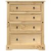 vidaXL Commode Corona 92x48x114 cm bois massif de pin