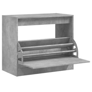 vidaXL Armoire &agrave; chaussures gris b&eacute;ton 80x42x69 cm bois d'ing&eacute;nierie