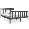 vidaXL Cadre de lit sans matelas gris bois massif