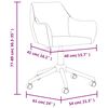vidaXL Chaises pivotantes &agrave; manger lot de 2 Gris clair Tissu