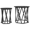 vidaXL Table basse 2 pcs Chêne noir Bois d'ingénierie et acier