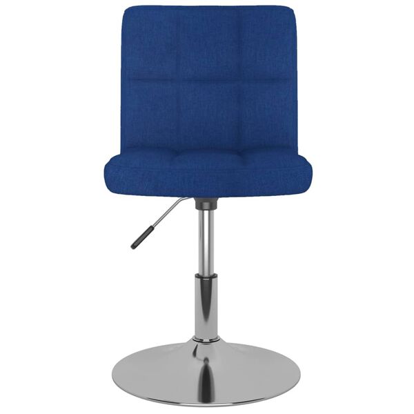 vidaXL Chaise pivotante de salle à manger Bleu Tissu