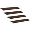 vidaXL Marches d'escalier 4 pi&egrave;ces 100 x 30 x 2 cm Marron fonc&eacute;