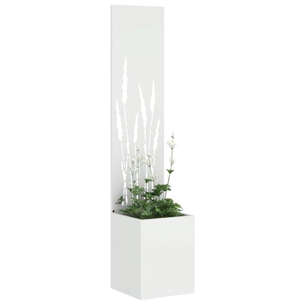 vidaXL &Eacute;cran de confidentialit&eacute; de jardin Fretwork Blanc 32 x 140 cm