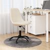 vidaXL Chaise pivotante de bureau Cr&egrave;me Tissu