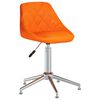 vidaXL Chaises pivotantes &agrave; manger lot de 2 orange similicuir