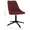 vidaXL Chaises pivotantes &agrave; manger lot de 6 rouge bordeaux tissu
