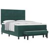 vidaXL Lit &agrave; ressorts avec t&ecirc;te de lit Vert fonc&eacute; 200 x 160 cm Velours