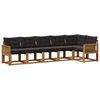 vidaXL Ensemble de canap&eacute;s d'ext&eacute;rieur 6 pc Naturel et noir