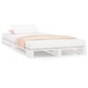 vidaXL Lit de palette Blanc 90x190 cm Bois de pin massif Simple