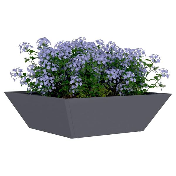 vidaXL Cache-pot de jardin Anthracite 50 x 50 x 15 cm