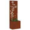 vidaXL &Eacute;cran de confidentialit&eacute; de jardin Floral Rouill&eacute; 50 x 140 cm
