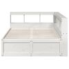 vidaXL Lit bibliothèque sans matelas blanc 140x190 cm bois pin massif