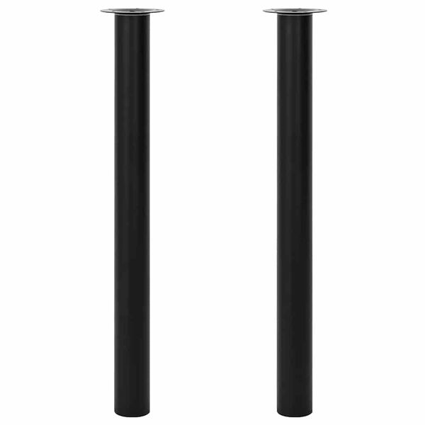 vidaXL Pied de table télescopique 2 pcs Noir 710 mm - 1100 mm