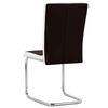 vidaXL Chaises &agrave; manger cantilever lot de 2 marron similicuir