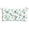 vidaXL Coussin de banc de jardin motif de feuilles 110x50x7 cm tissu