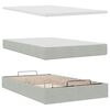 vidaXL Lit ottoman avec matelas gris clair 120x190 cm velours