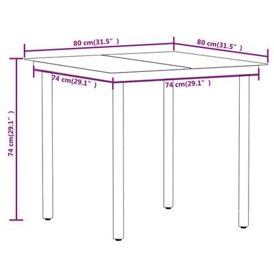 vidaXL Ensemble de salle à manger de jardin 5 pcs Chêne