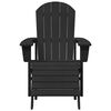 vidaXL Chaise Adirondack Noir 82 x 74 x 92 cm HDPE