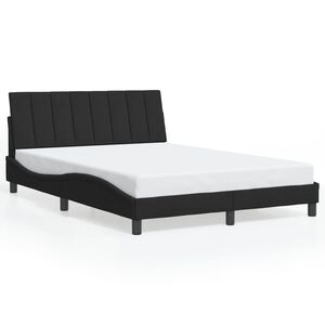 vidaXL Cadre de lit sans matelas Hanko noir 140x190 cm velours