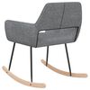 vidaXL Chaise &agrave; bascule Gris clair Tissu