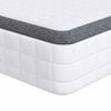 vidaXL Matelas Moyennement doux 90 x 200 cm Blanc et Gris