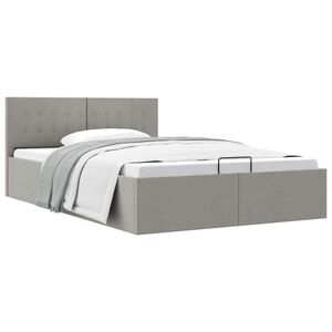 vidaXL Cadre de lit &agrave; rangement hydraulique sans matelas 140x200 cm