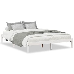 vidaXL Cadre de lit extra long sans matelas 160x220 cm bois massif pin