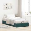 vidaXL Cadre de lit ottoman sans matelas vert fonc&eacute; 100x200 cm velours