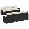 vidaXL Ensemble de canap&eacute; de jardin Noir 55 x 55 x 37 cm polyrotin