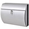 vidaXL Bo&icirc;te aux lettres en acier inoxydable