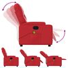 vidaXL Fauteuil de massage inclinable rouge similicuir