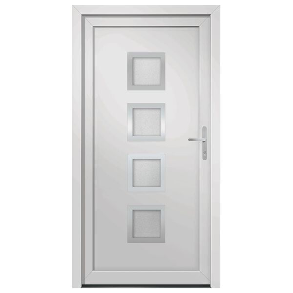 vidaXL Porte d'entr&eacute;e Blanc 98x208 cm PVC