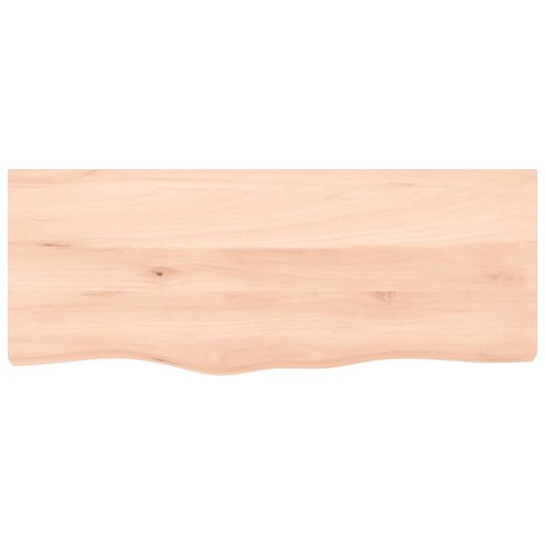 vidaXL Comptoir de salle de bain 100x40x(2-4)cm bois massif non trait&eacute;