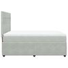 vidaXL Sommier &agrave; lattes de lit et matelas Gris clair 140x190cm Velours