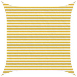 vidaXL Voile d'ombre Jaune et blanc 3,6 x 3,6 m HDPE