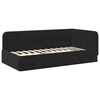 vidaXL Cadre de lit d'angle avec matelas Noir 90 x 190 cm Velours