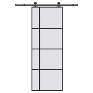 vidaXL Porte coulissante avec kit de quincaillerie 76x205 cm Verre ESG