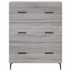vidaXL Buffet sonoma gris 69,5x34x90 cm bois d'ing&eacute;nierie