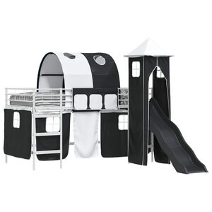 vidaXL Blanc et Noir 79,5 x 200 cm