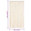 vidaXL Rideau anti-mouches beige et blanc 100x220 cm chenille