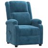 vidaXL Fauteuil inclinable &eacute;lectrique bleu velours