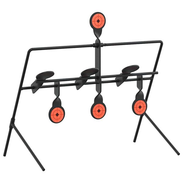 vidaXL Cible r&eacute;initialisable Noir 38 x 20 x 33.5 cm Acier