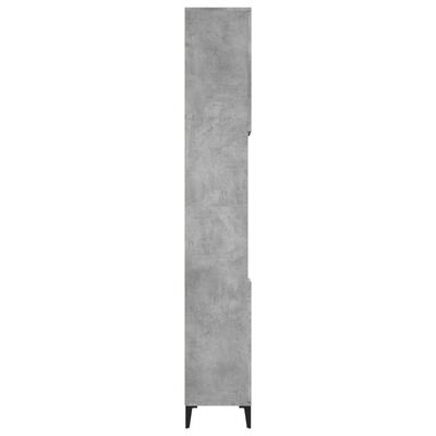 vidaXL Armoire de salle de bain gris béton 30x30x190 cm