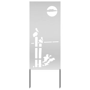 vidaXL &Eacute;cran de confidentialit&eacute; de jardin Fretwork Argent&eacute; 50 x 140 cm